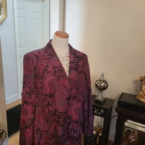 Covington women Jacket/Blazer Sz 18W Burgundy